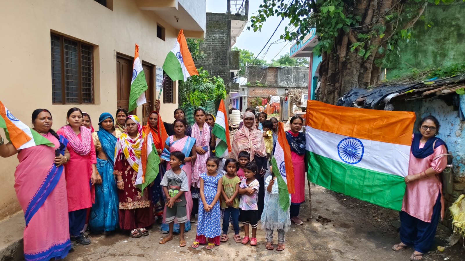 घर-घर तिरंगा अभियान के तहत मालाखेड़ी आंगनबाड़ी  द्वारा तिरंगा यात्रा का आयोजन